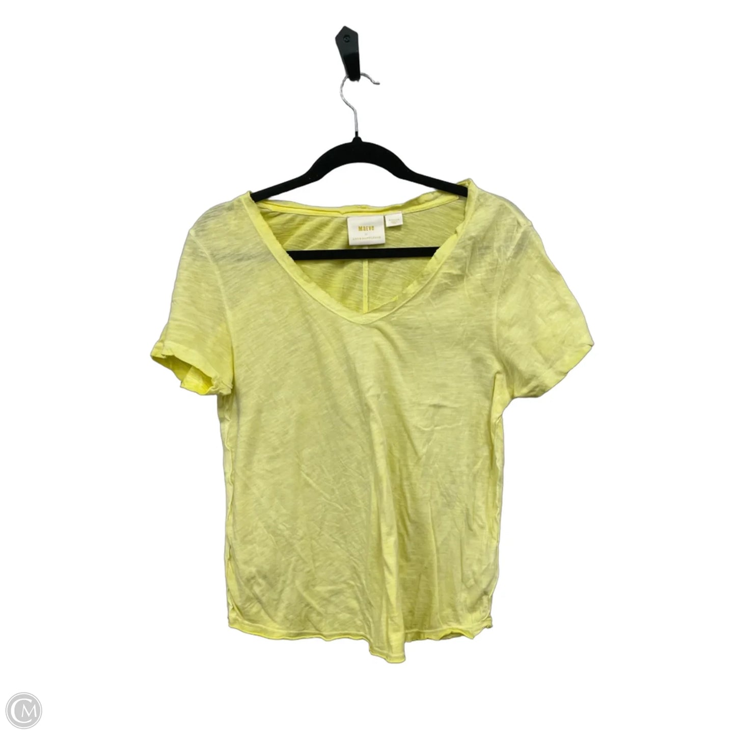 Top Short Sleeve Basic By Maeve In Yellow, Size: M