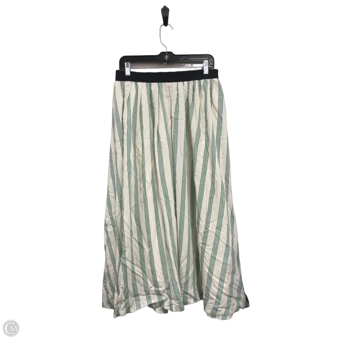 Skirt Maxi By Future Collective In Cream & Green, Size: M