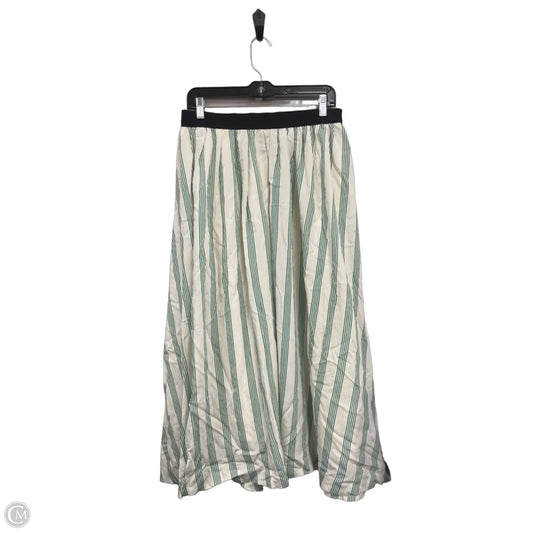Skirt Maxi By Future Collective In Cream & Green, Size: M