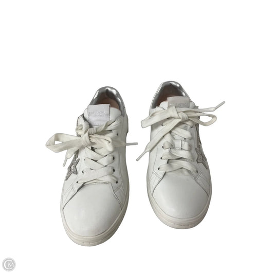 Shoes Designer By Kate Spade In Silver & White, Size: 9