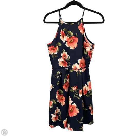 Dress Casual Short By Monteau In Floral Print, Size: L