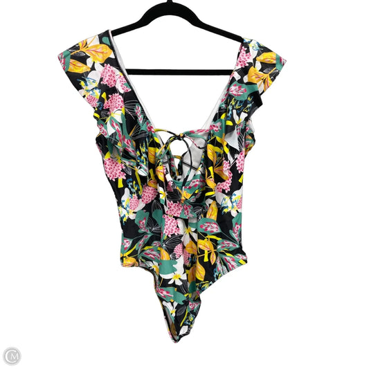 Swimsuit By Clothes Mentor In Tropical Print, Size: M