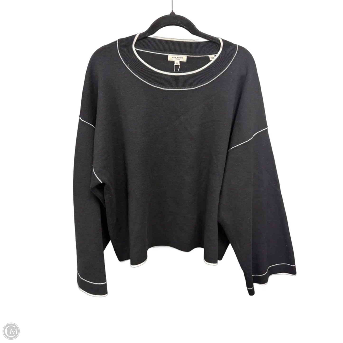 Sweater By Max Studio In Black & Cream, Size: Xl