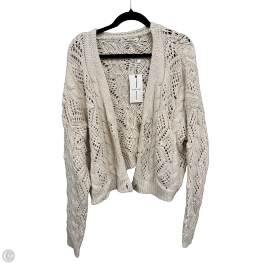 Cardigan By Moon And Madison In Cream, Size: Xl