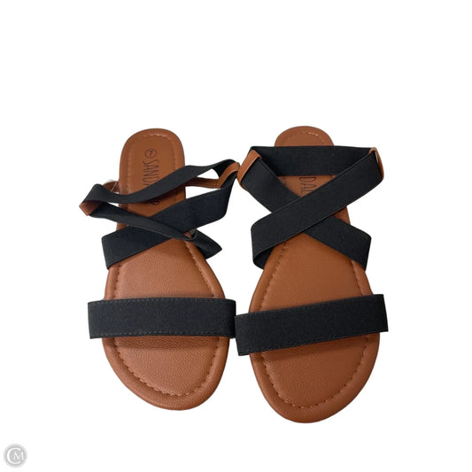 Sandals Flats By Clothes Mentor In Black, Size: 7