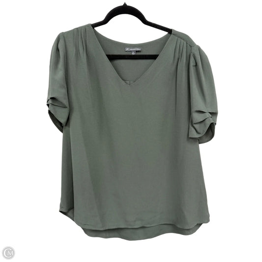 Top Short Sleeve By Adrianna Papell In Green, Size: Xl