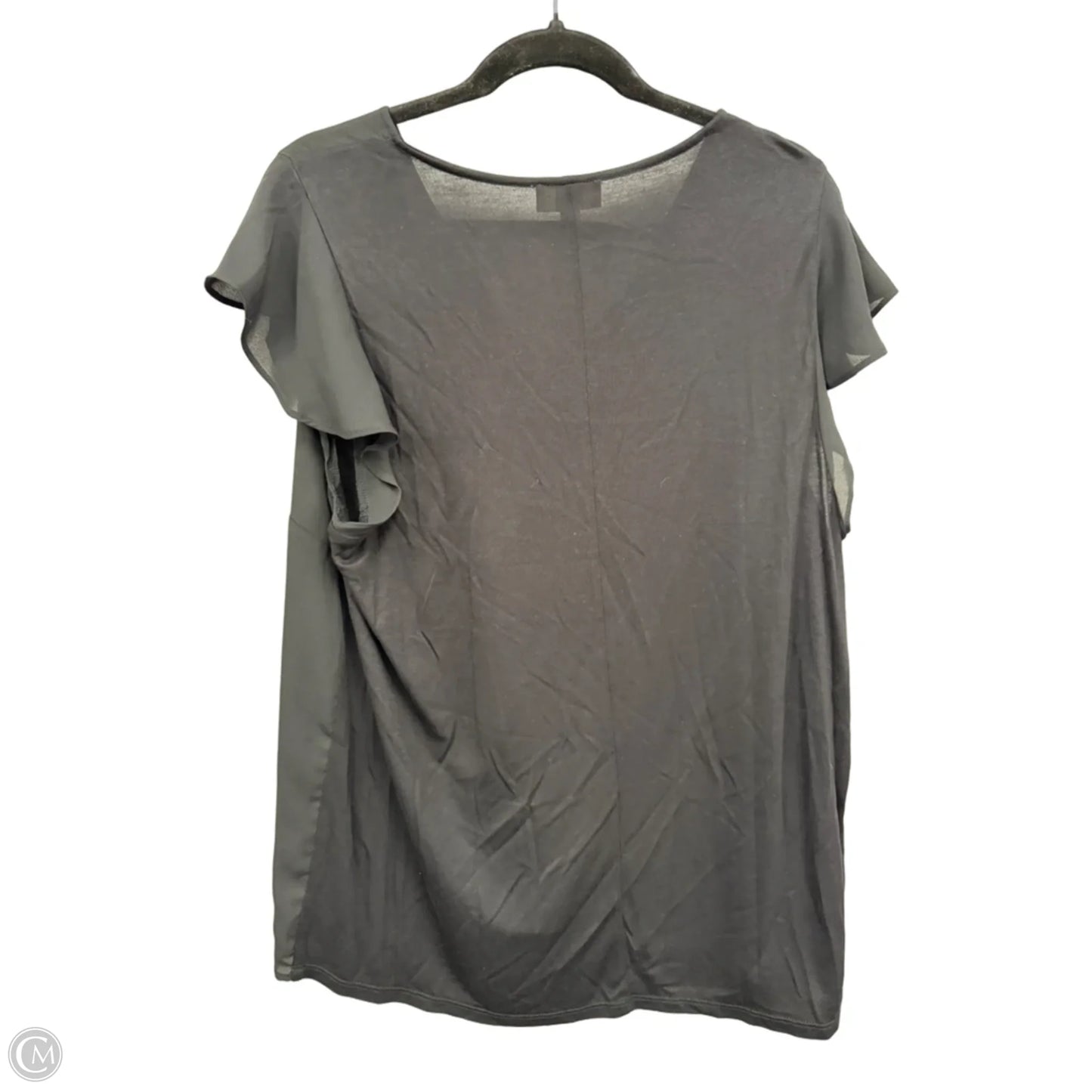 Top Short Sleeve By Loft In Black, Size: Xl