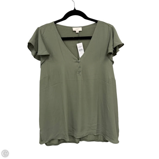 Top Short Sleeve By Loft In Green, Size: Xl