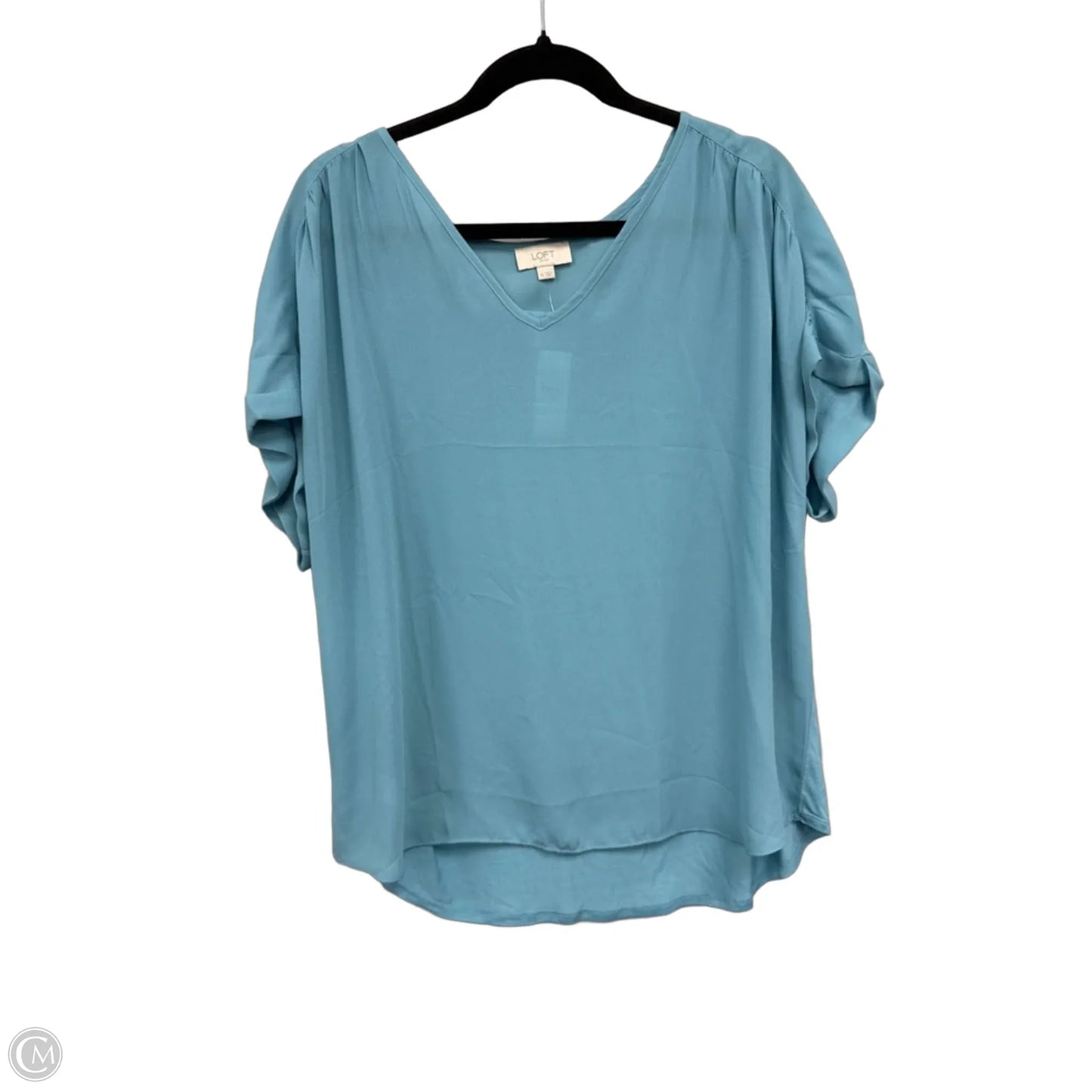 Top Short Sleeve By Loft In Blue, Size: Xl