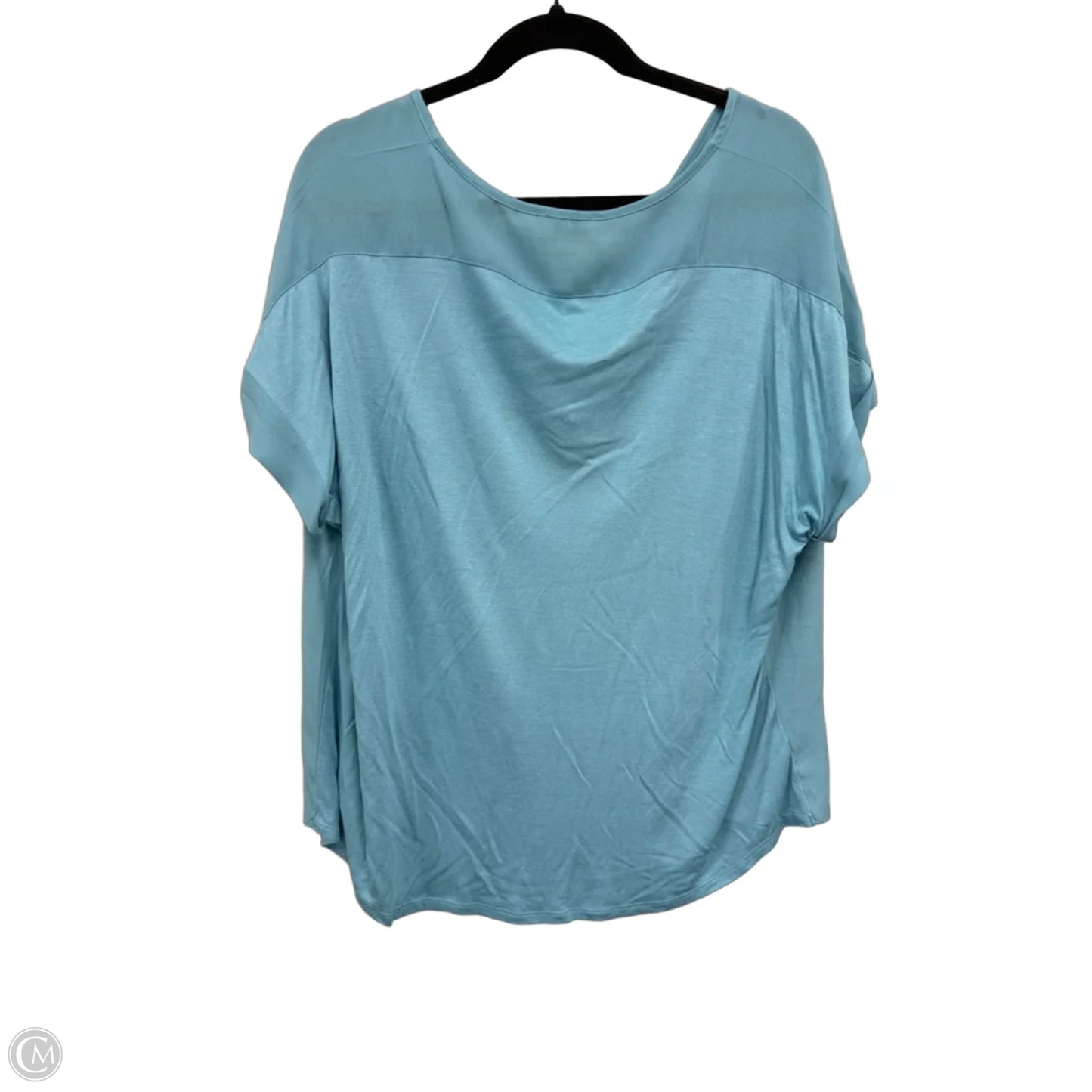 Top Short Sleeve By Loft In Blue, Size: Xl