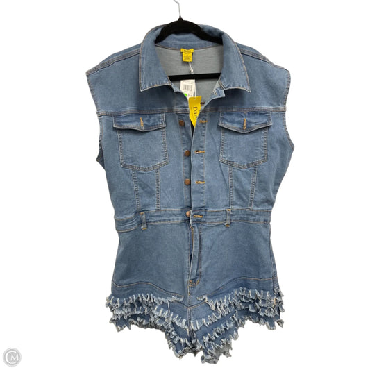 Romper By Clothes Mentor In Blue, Size: 1x