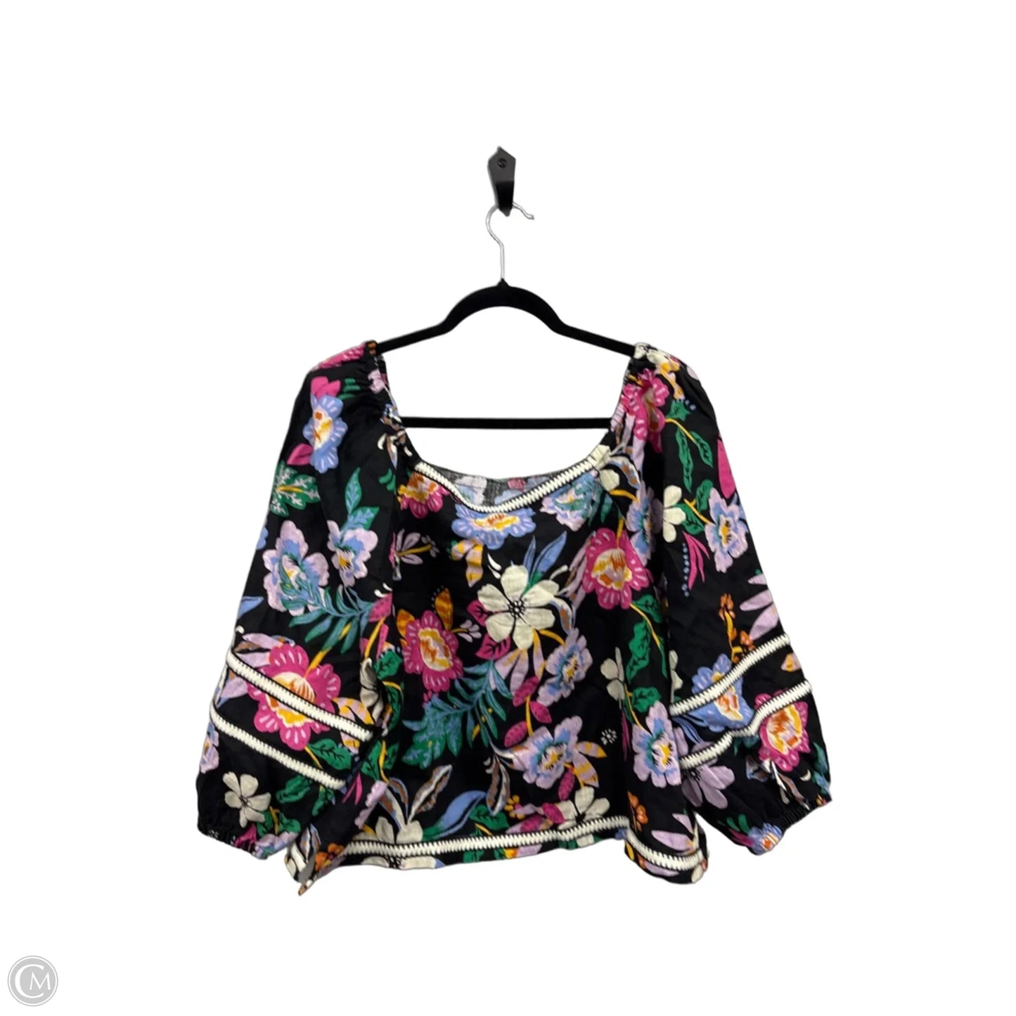 Top Short Sleeve By Clothes Mentor In Floral Print, Size: Xl