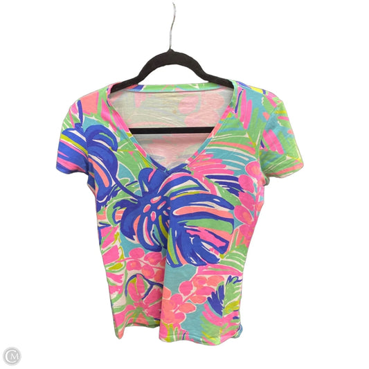 Top Short Sleeve Designer By Lilly Pulitzer In Multi-colored, Size: Xs