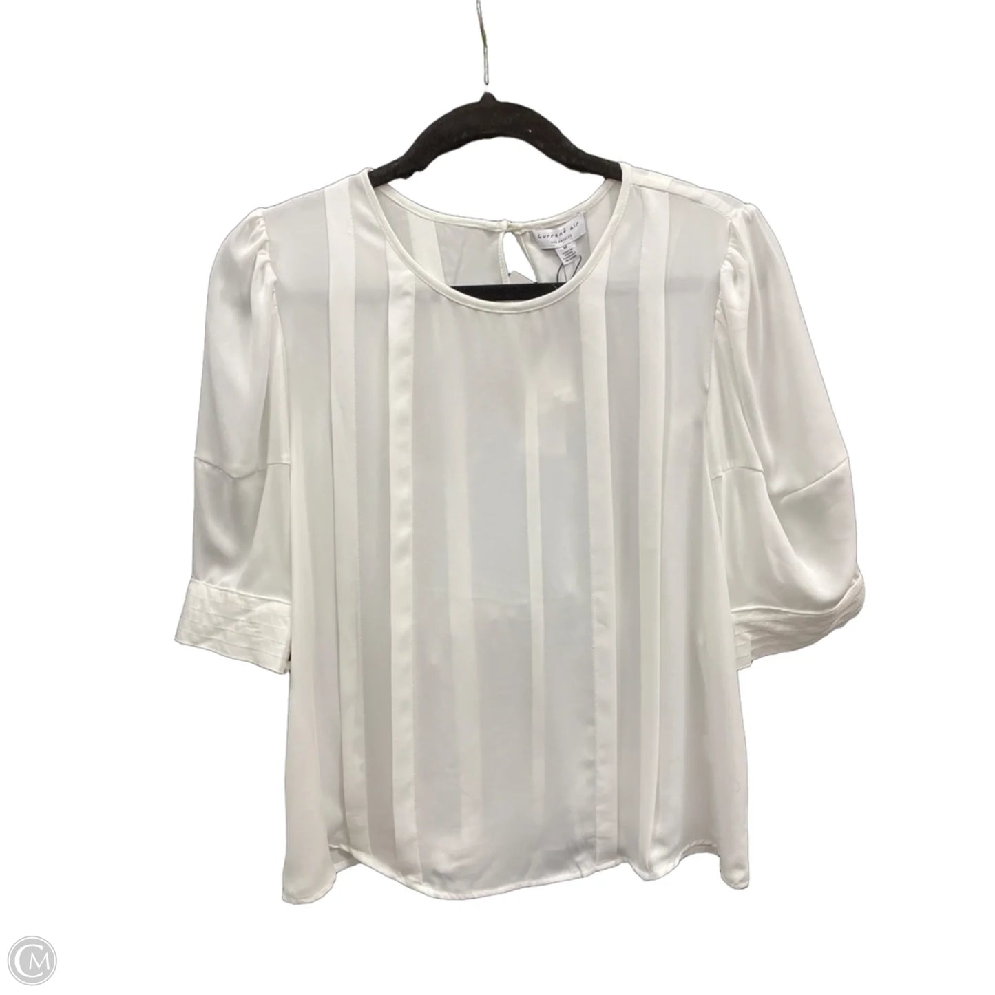 Top Short Sleeve By Current Air In White, Size: M