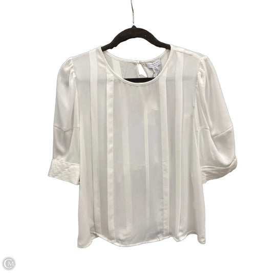 Top Short Sleeve By Current Air In White, Size: M