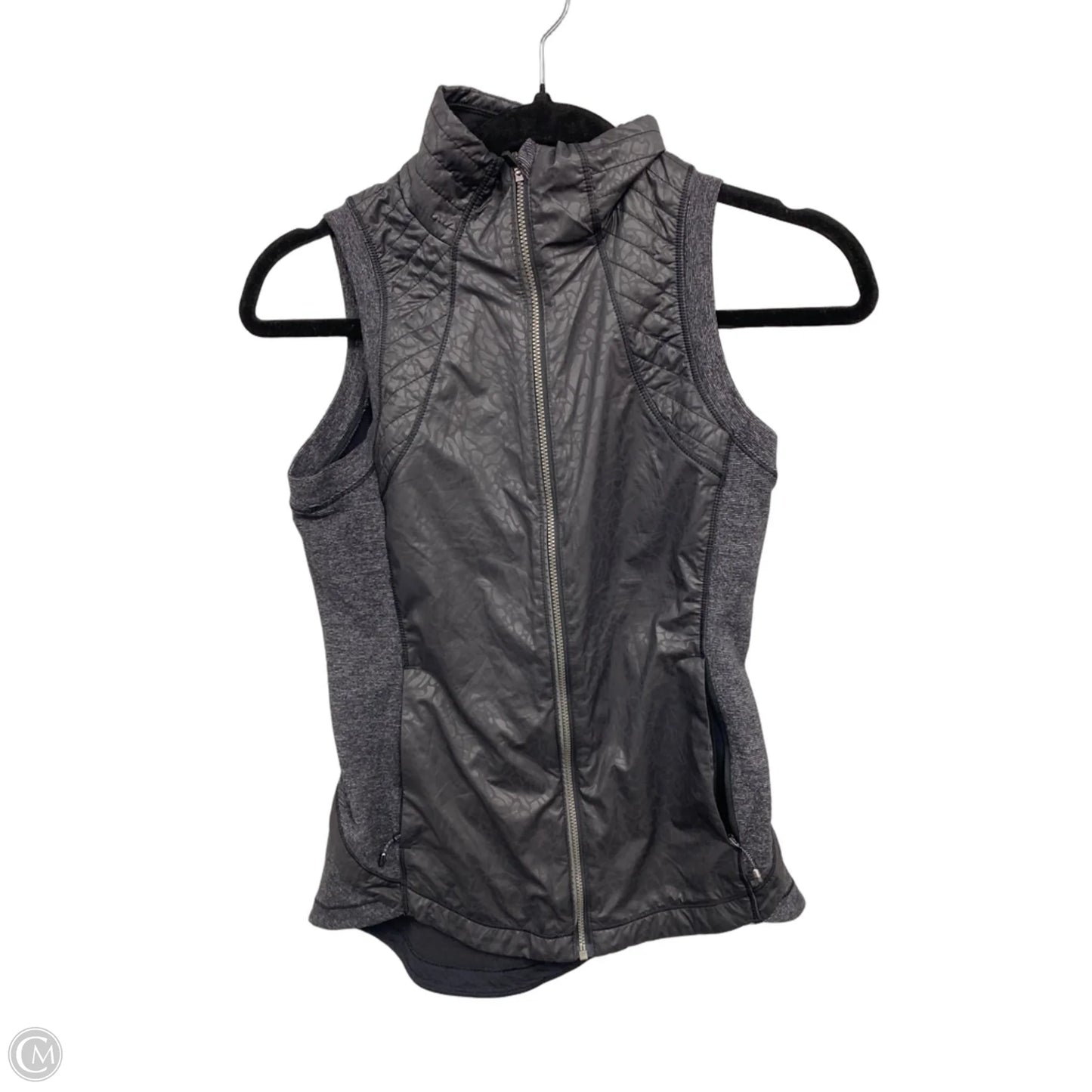 Vest Puffer & Quilted By Lululemon In Black & Grey, Size: 4