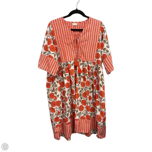 Dress Casual Short By Clothes Mentor In Green & Orange, Size: Xl
