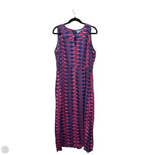 Dress Casual Maxi By Escapada Living In Blue & Pink, Size: Xl