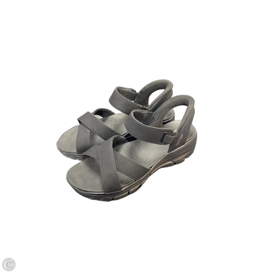 Sandals Heels Platform By Skechers In Black, Size: 9.5