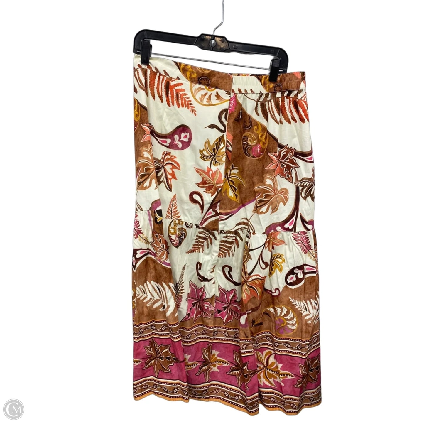 Skirt Maxi By Clothes Mentor In Cream & Orange, Size: M