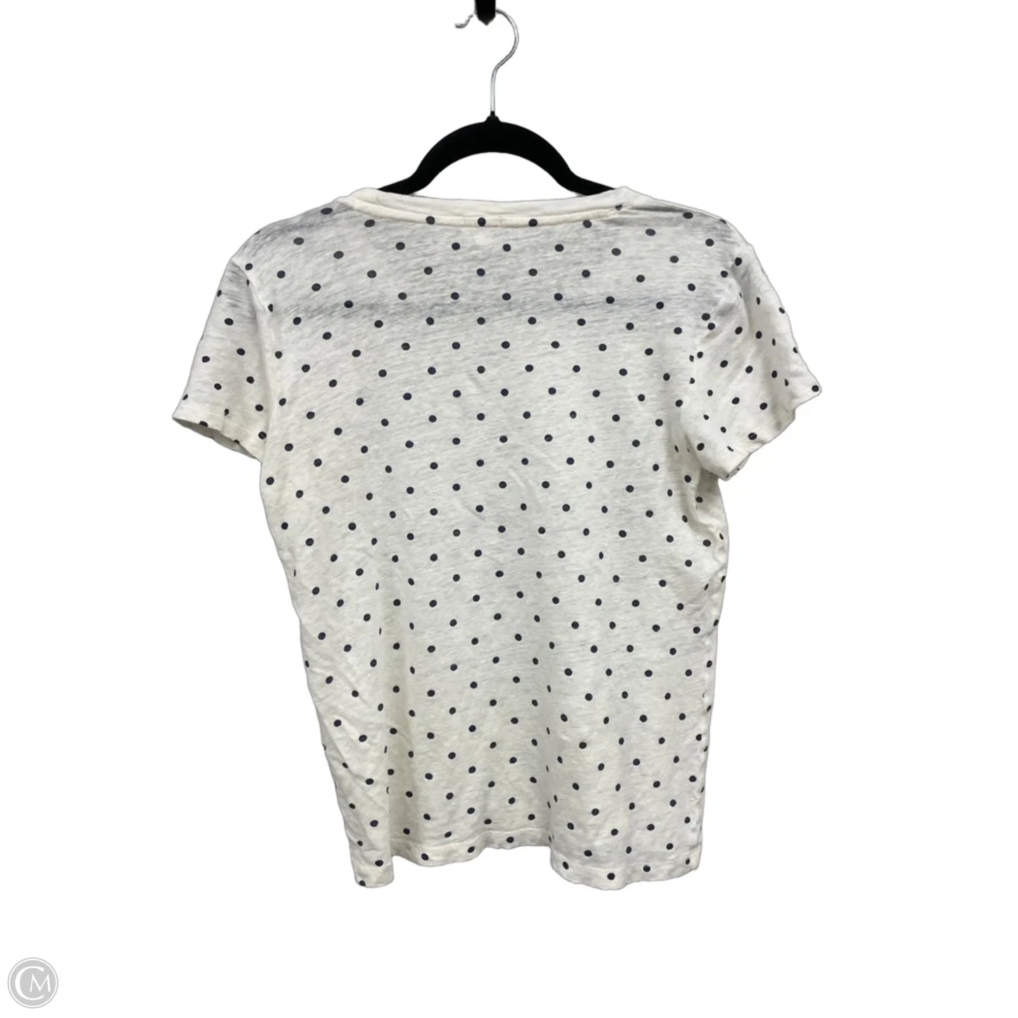 Top Short Sleeve By J. Crew In Polkadot Pattern, Size: M