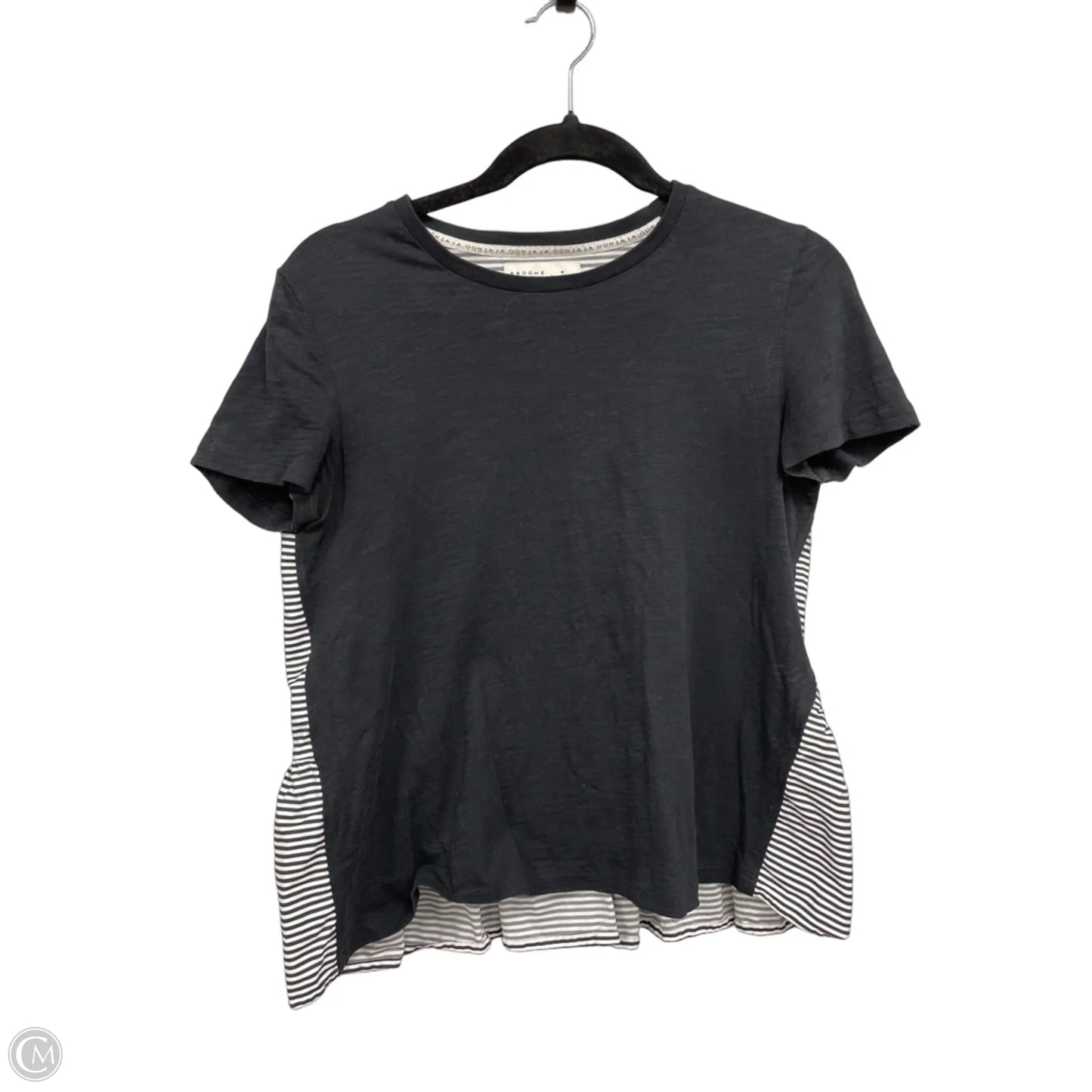 Top Short Sleeve Designer By Kate Spade In Black & White, Size: S