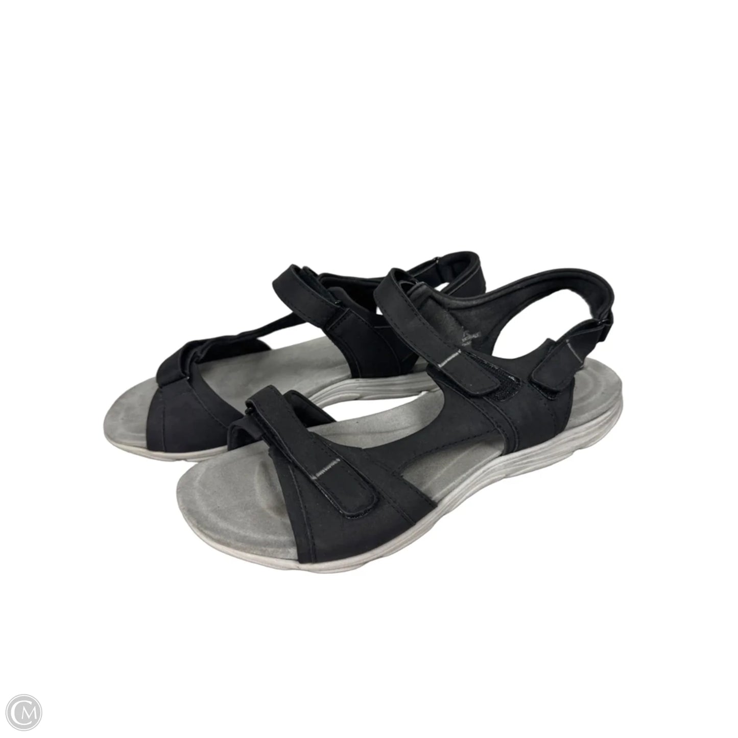 Sandals Flats By Easy Spirit In Black, Size: 8