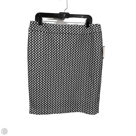 Skirt Midi By Nine West In Black & White, Size: 12