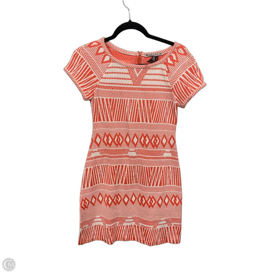 Dress Casual Short By Cmb In Orange & White, Size: S