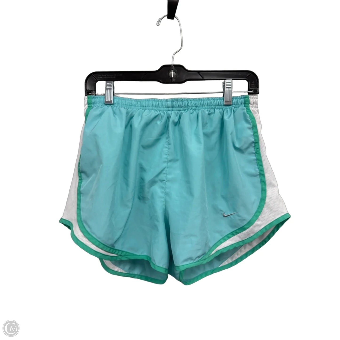 Athletic Shorts By Nike Apparel In Blue & Green, Size: L