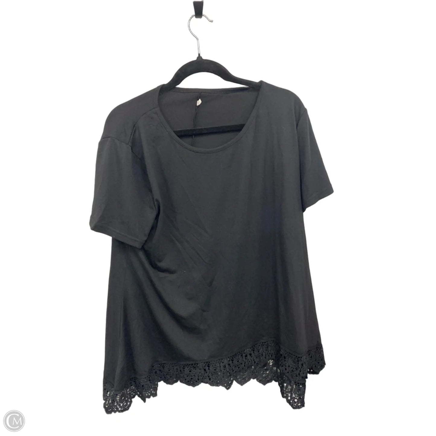 Top Short Sleeve By Clothes Mentor In Black, Size: 2x