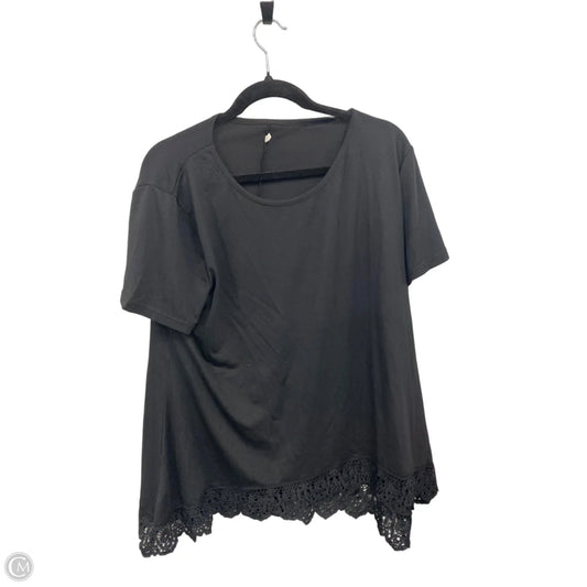 Top Short Sleeve By Clothes Mentor In Black, Size: 2x