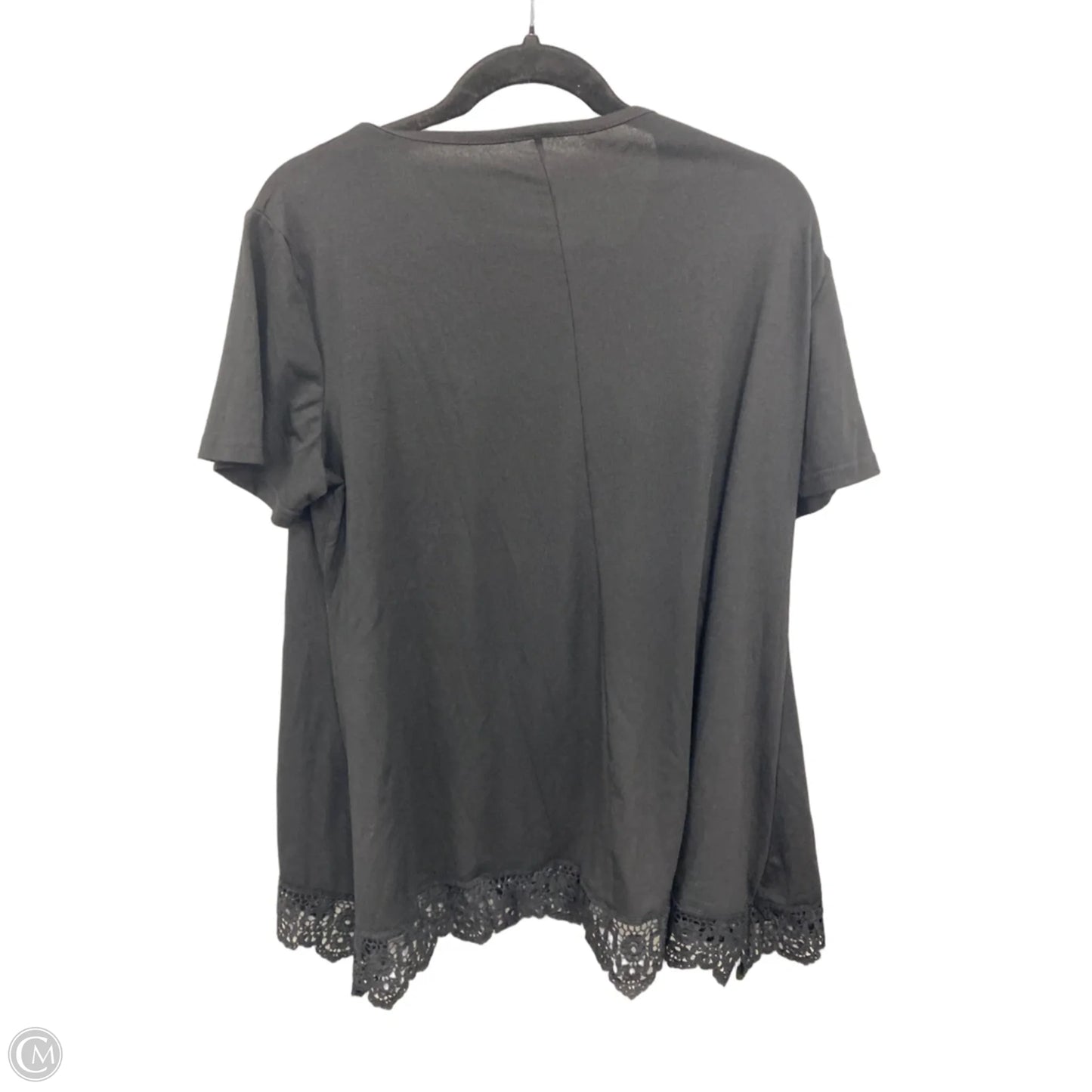 Top Short Sleeve By Clothes Mentor In Black, Size: 2x