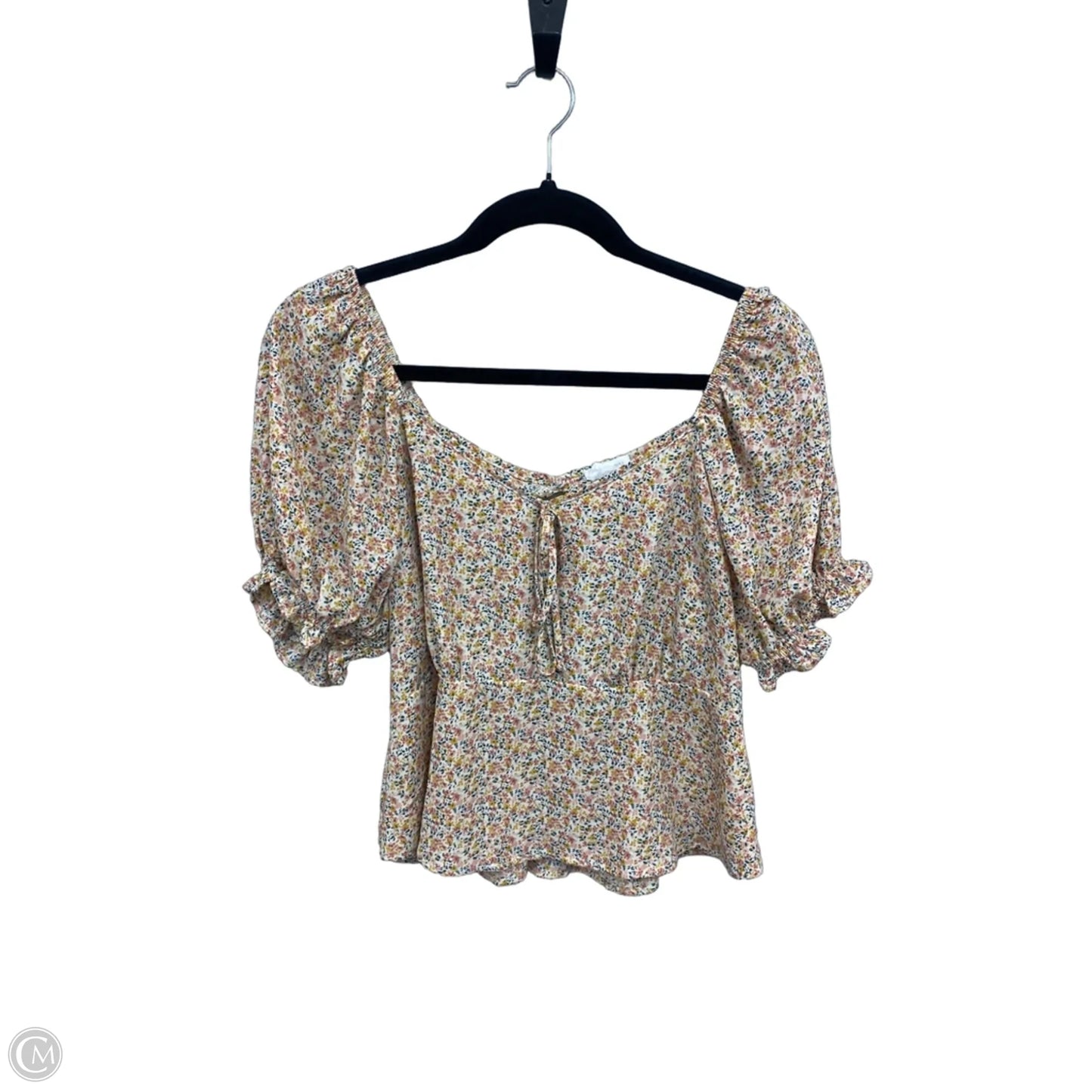 Top Short Sleeve By Sienna Sky In Floral Print, Size: L
