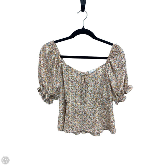 Top Short Sleeve By Sienna Sky In Floral Print, Size: L