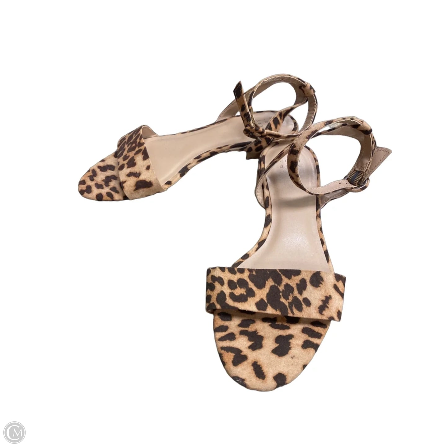 Sandals Heels Block By A New Day In Animal Print, Size: 5.5
