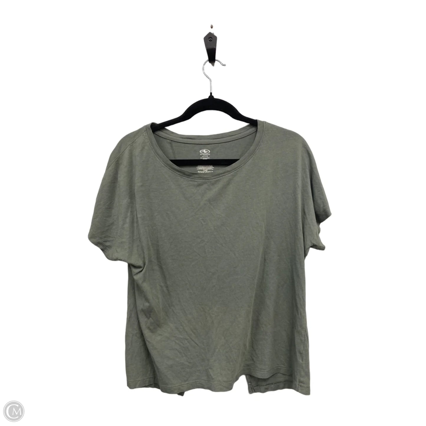 Athletic Top Short Sleeve By Athletic Works In Green, Size: L