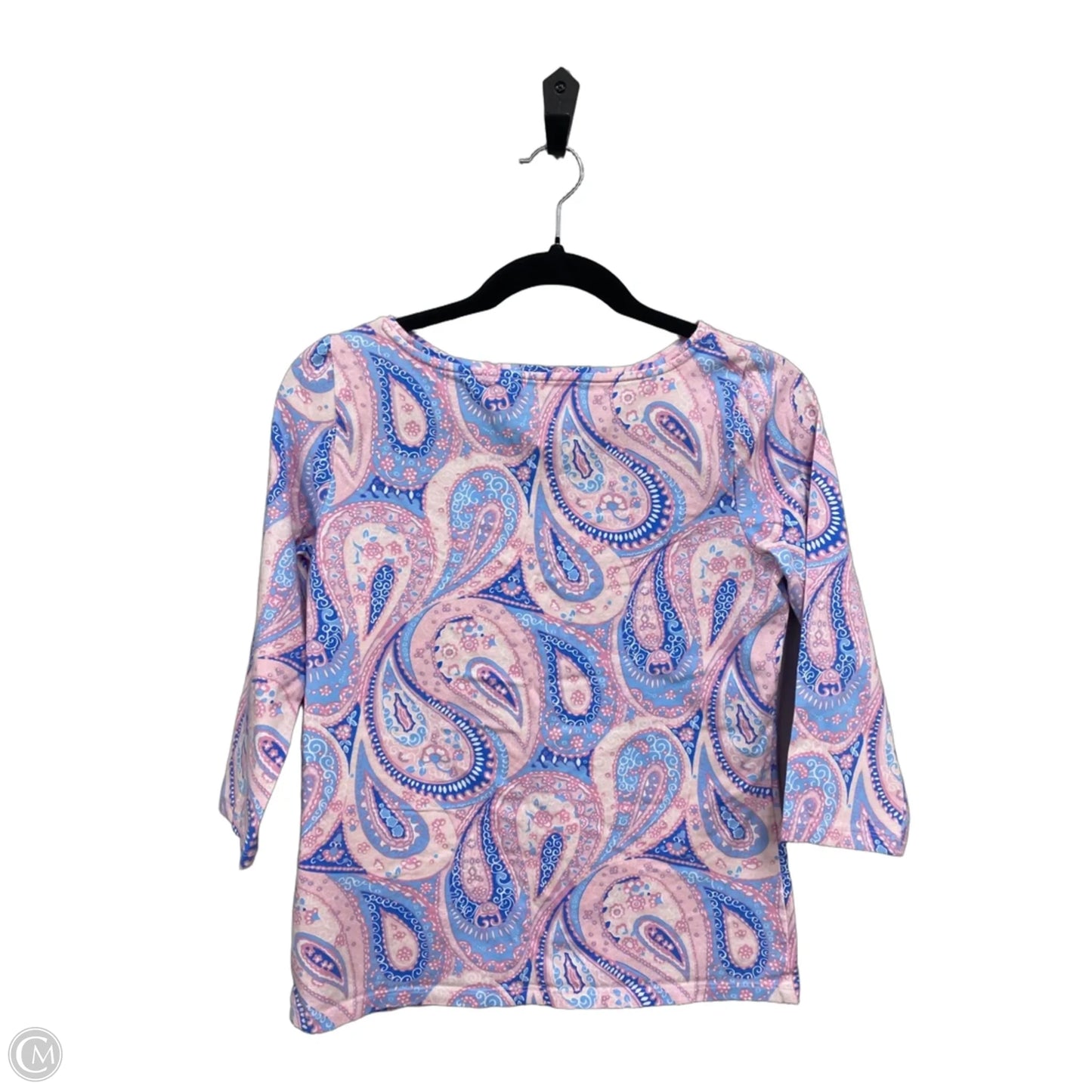 Top 3/4 Sleeve By Talbots In Paisley Print, Size: Sp