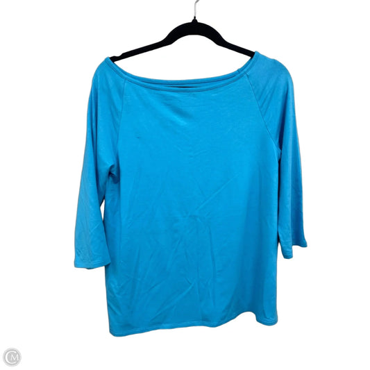 Top 3/4 Sleeve By Chicos In Blue, Size: 10
