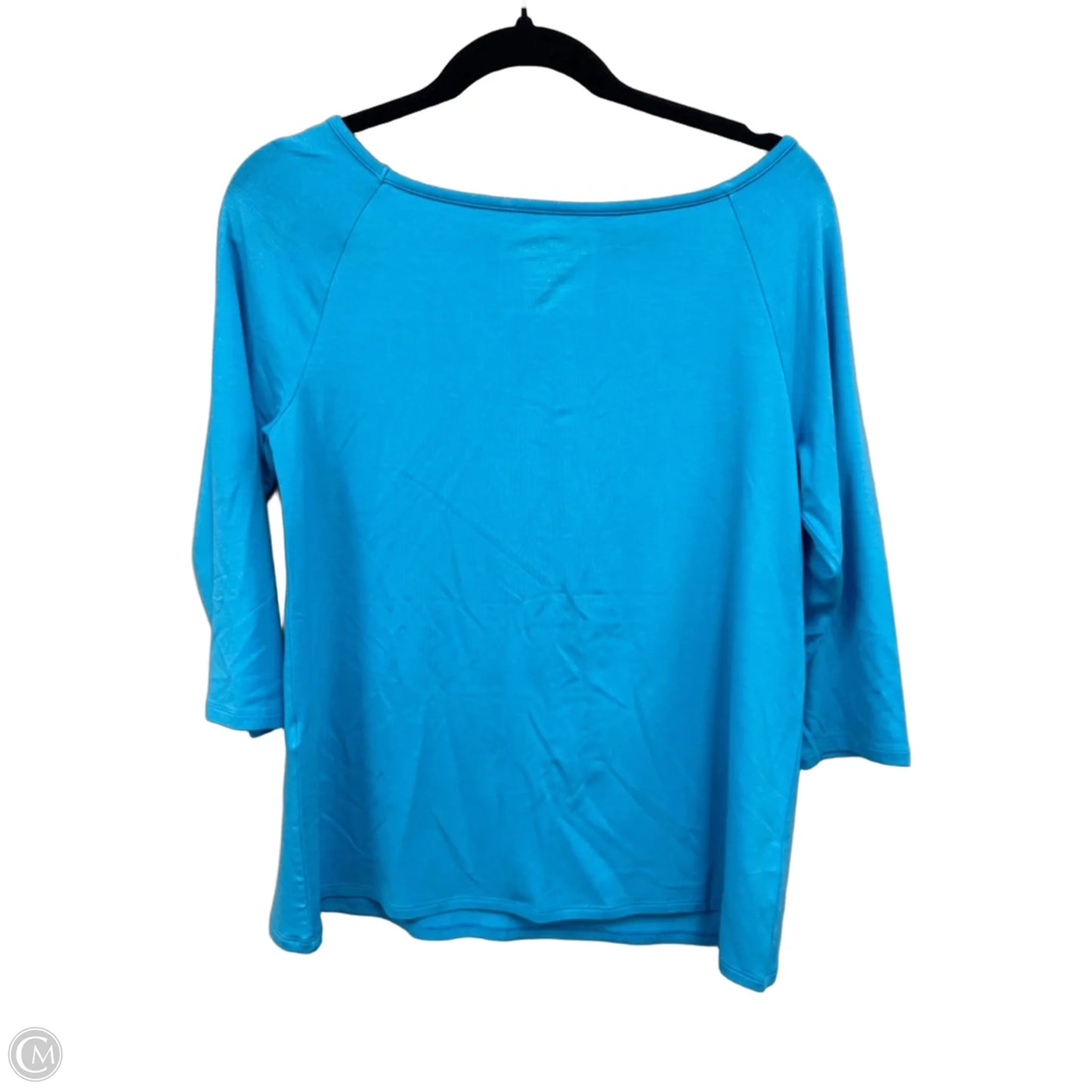 Top 3/4 Sleeve By Chicos In Blue, Size: 10