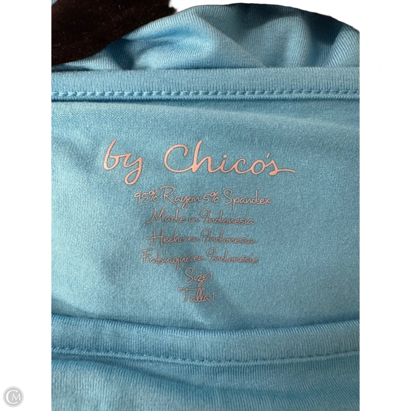 Top 3/4 Sleeve By Chicos In Blue, Size: 10