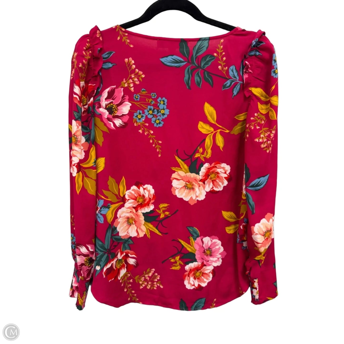 Top Long Sleeve By Loft In Floral Print, Size: S