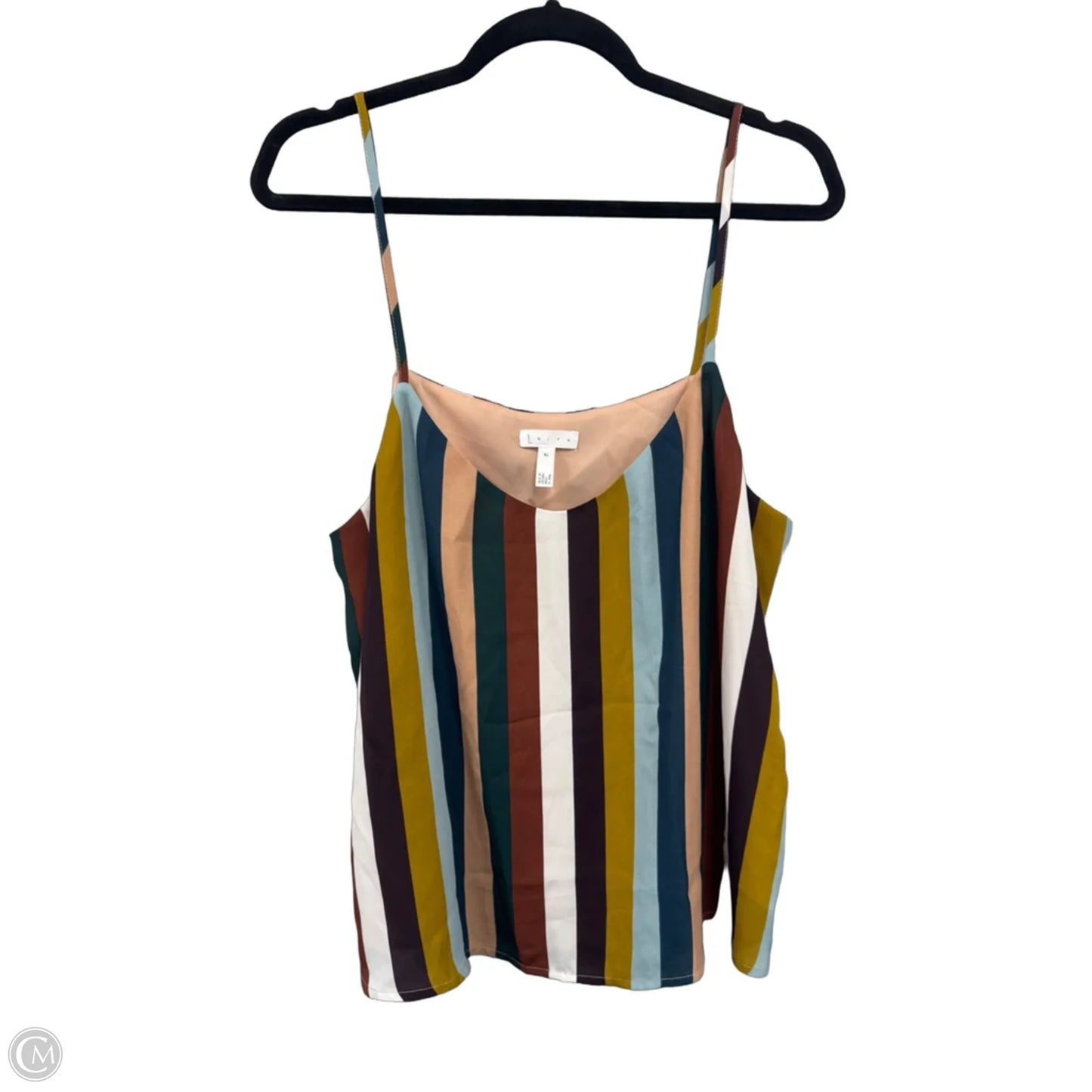 Top Sleeveless By Leith In Striped Pattern, Size: Xl