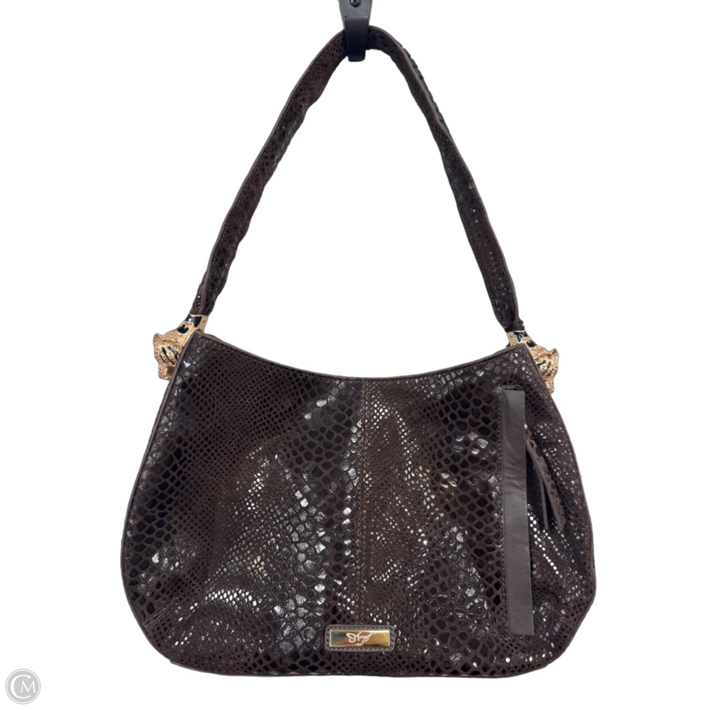 Handbag Leather By Sharif, Size: Medium