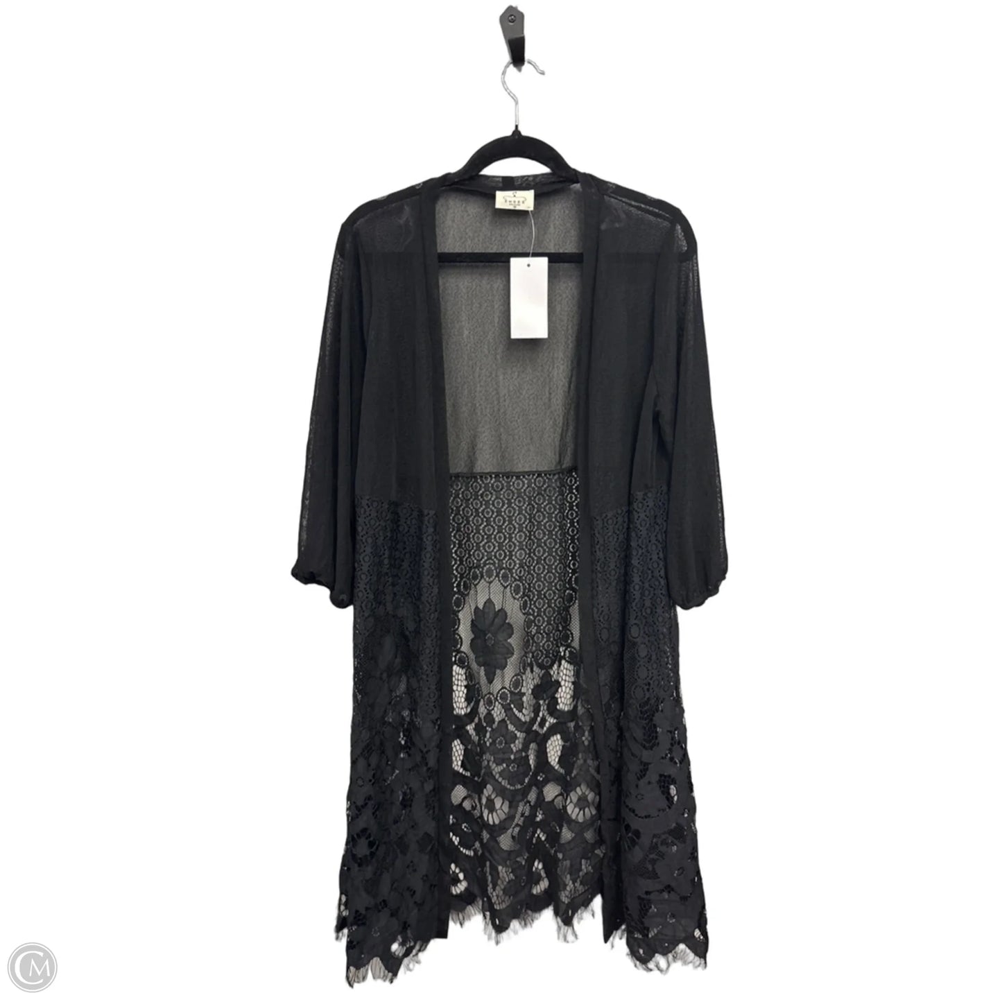 Kimono By Ember In Black, Size: 1x