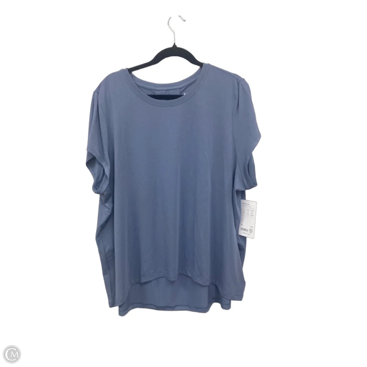Athletic Top Short Sleeve By Athleta In Blue, Size: Xl