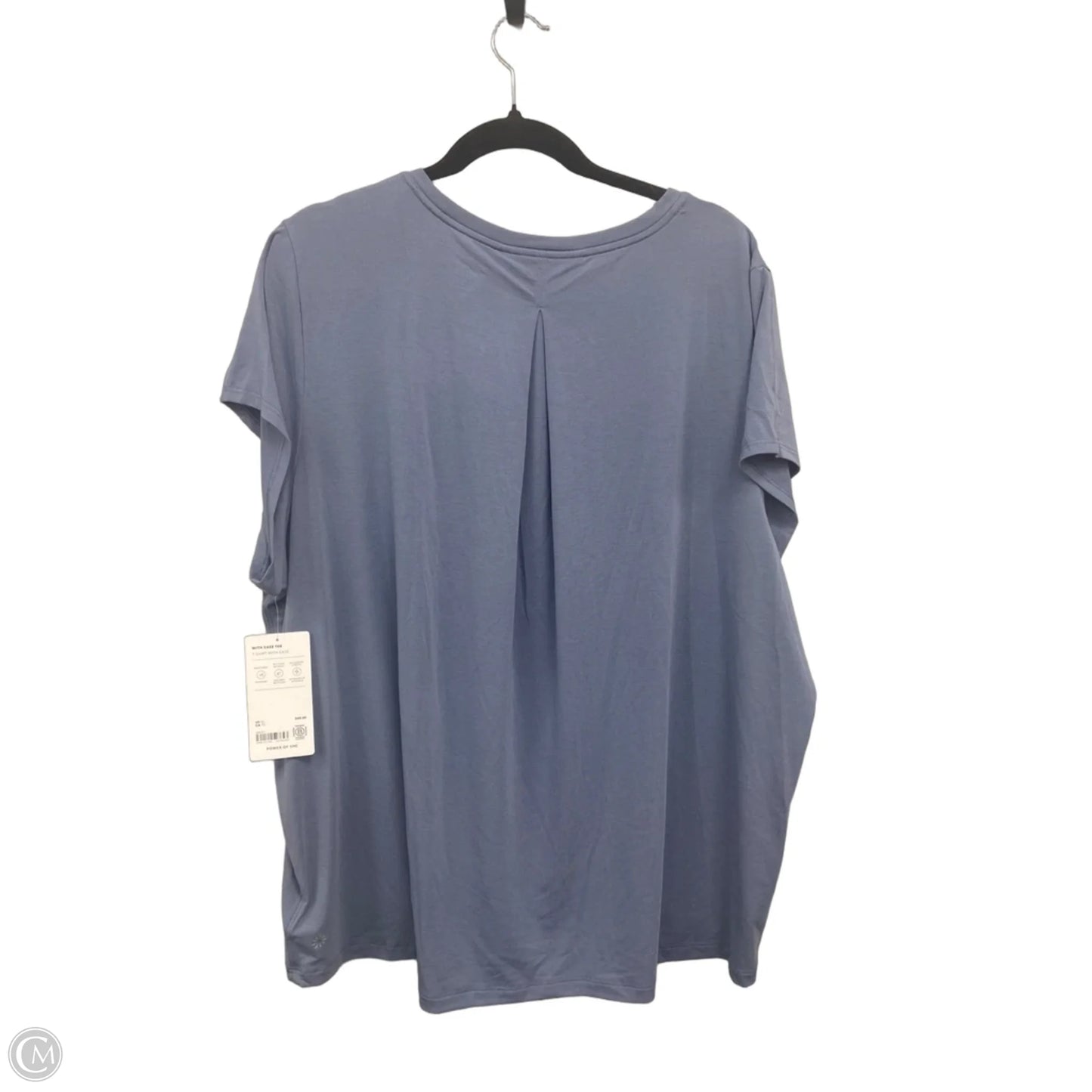Athletic Top Short Sleeve By Athleta In Blue, Size: Xl