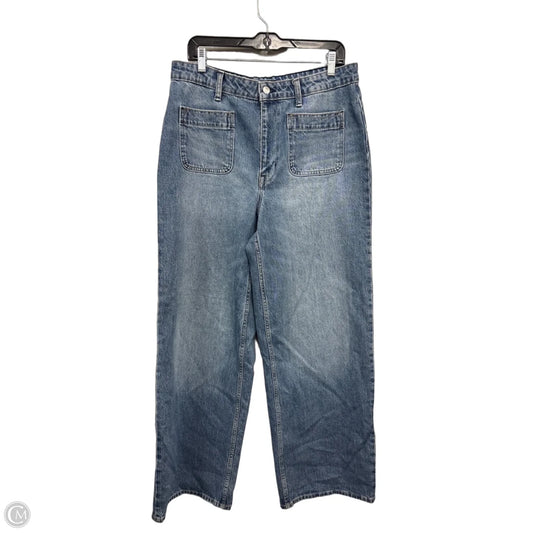Jeans Wide Leg By Free Assembly In Blue, Size: 14