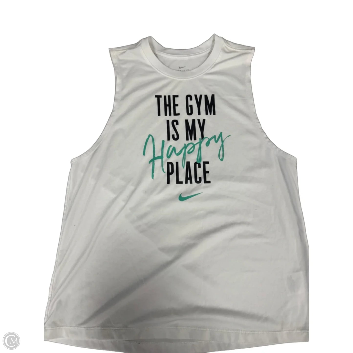 Athletic Tank Top By Nike Apparel In White, Size: M