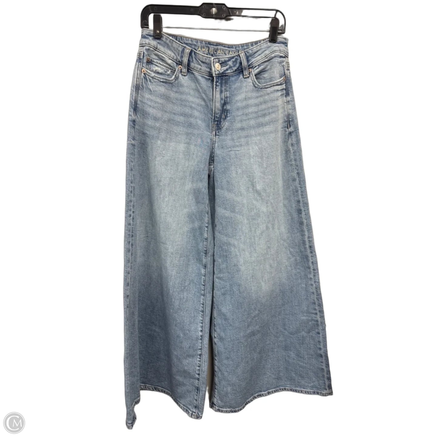 Jeans Wide Leg By American Eagle In Blue, Size: 4